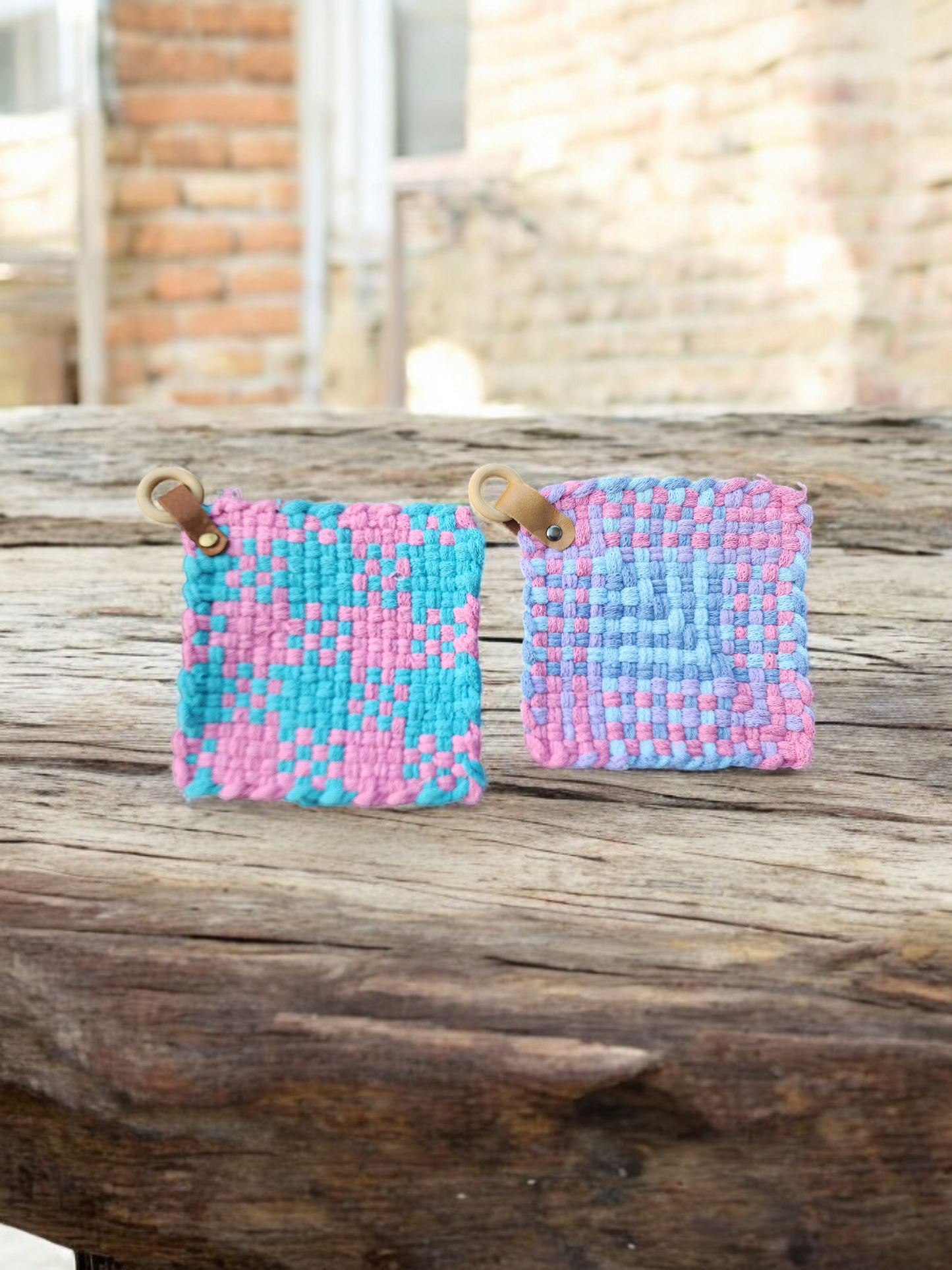 Potholder Set - Blue/Pink Combo